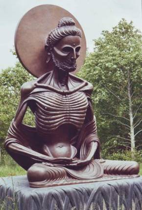 Siddartha, the future Buddha, practicing austerities

The FASTNG BUFDDHA @ Victoria's Way